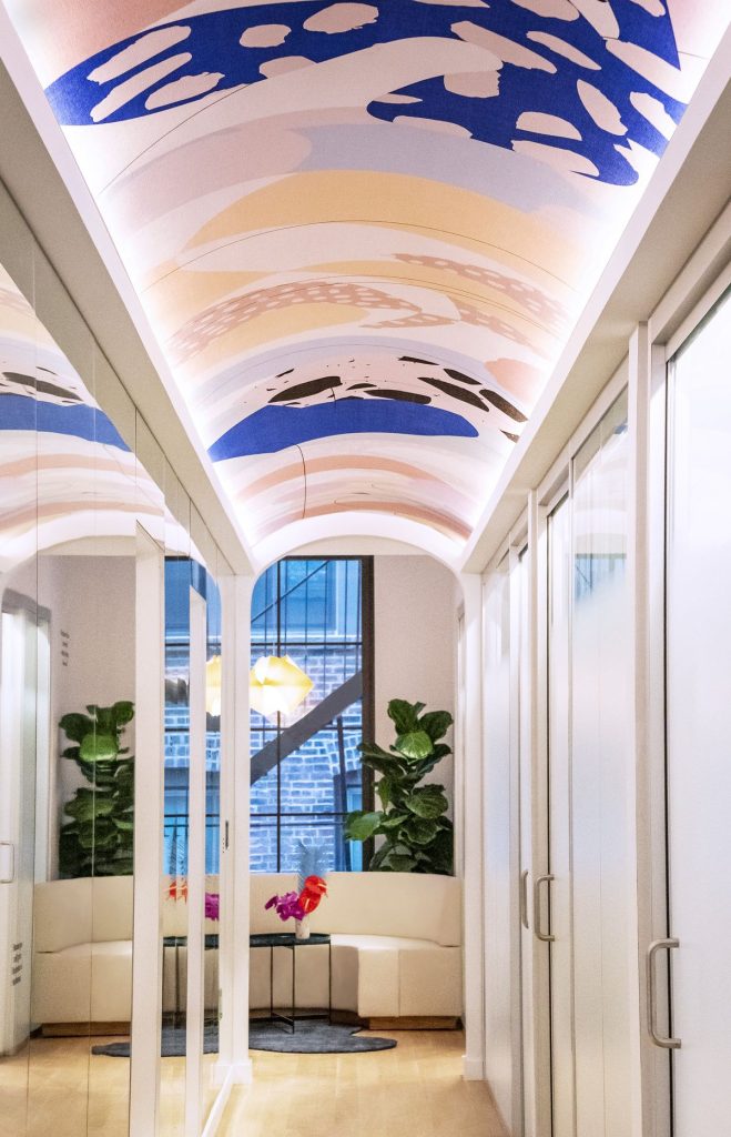 abstract ceiling mural