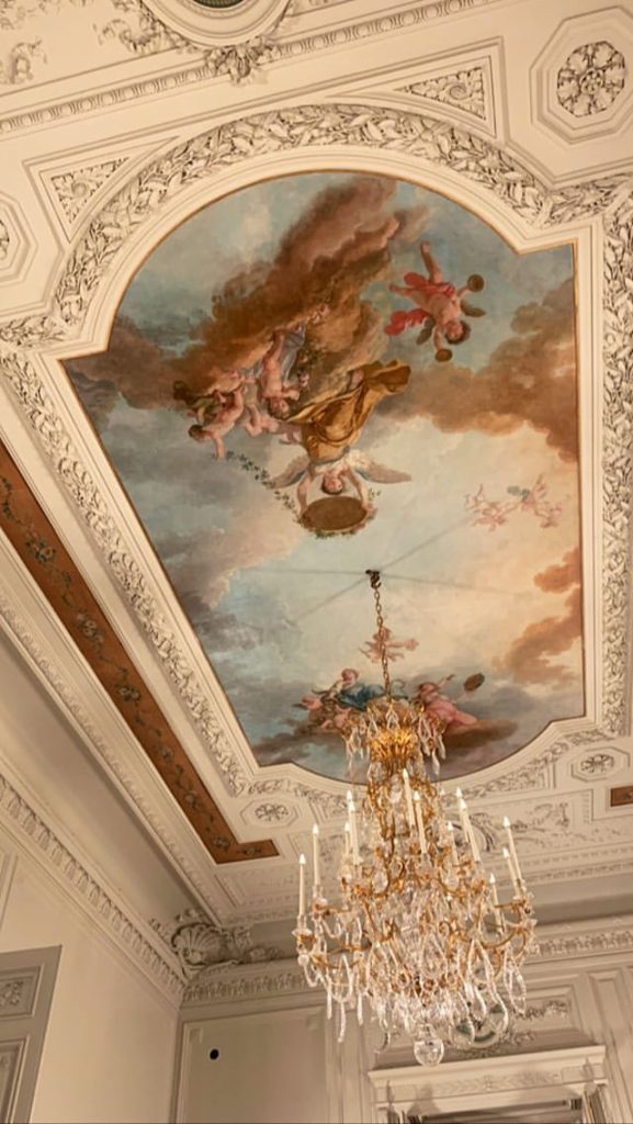 Trompe L’Oeil Mural cherubs clouds miami